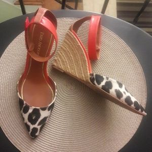 Leopard wedge shoes